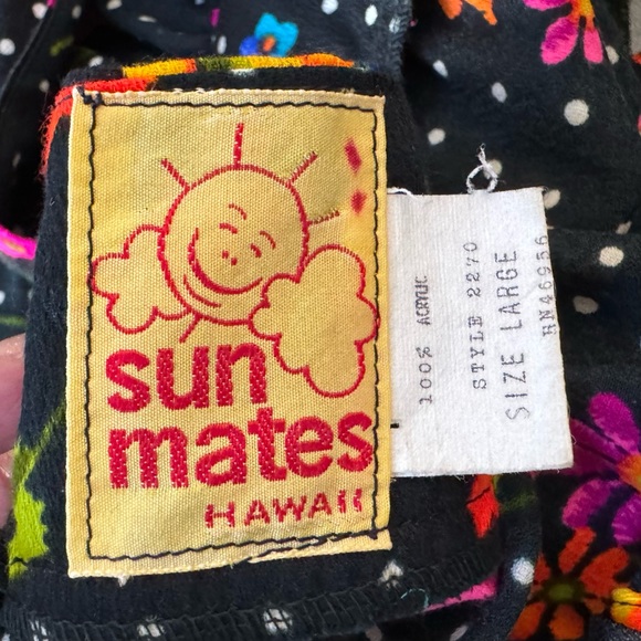 Vintage 60s 70s Sun Mates Hawaii Halter Mini Dress Hawaiian Aloha Floral NWT - Picture 9 of 9